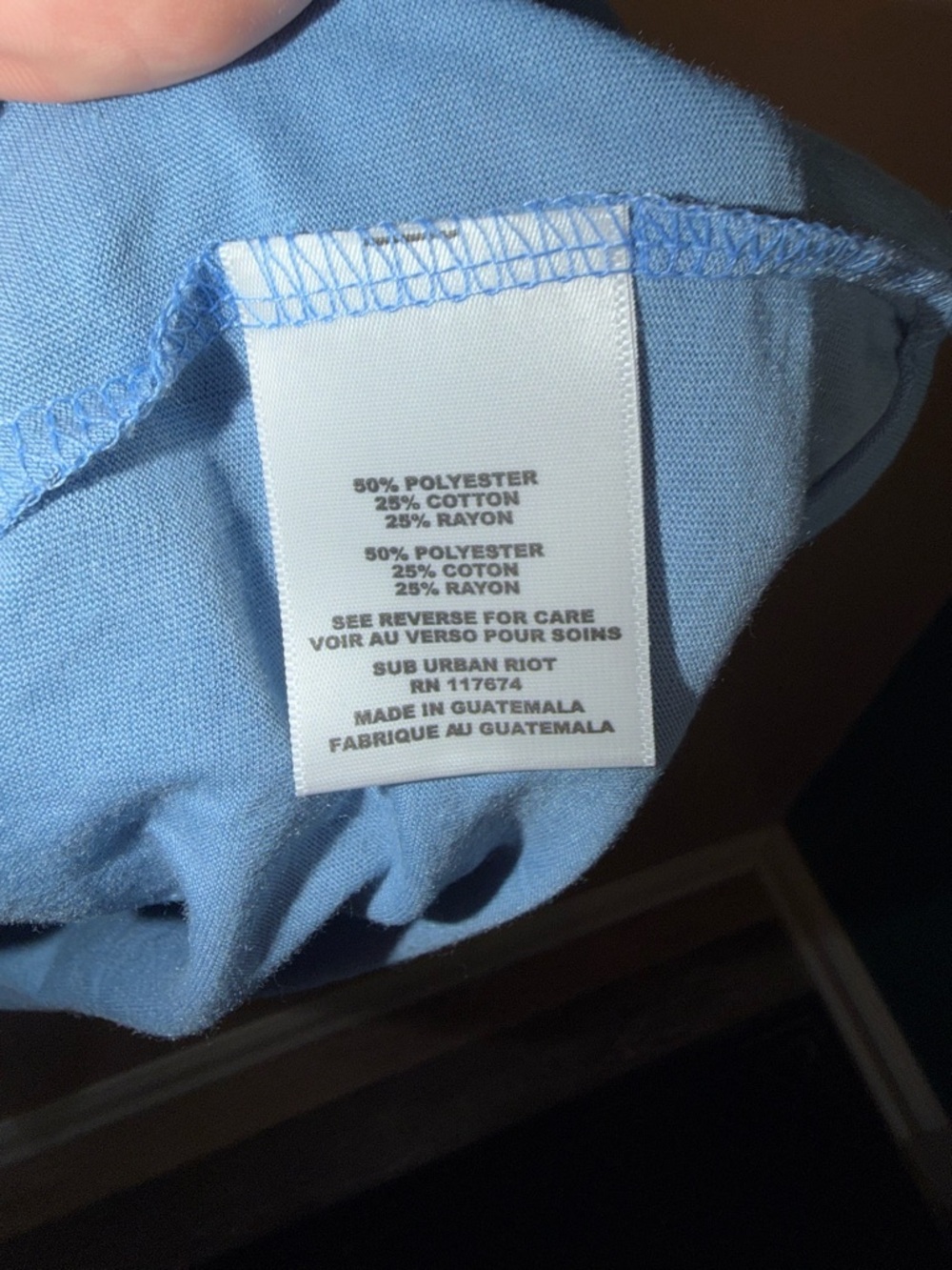 NWT Sub_Urban Riot Women’s Light Blue "Champagne" Graphic Tee - Picture 6 of 6